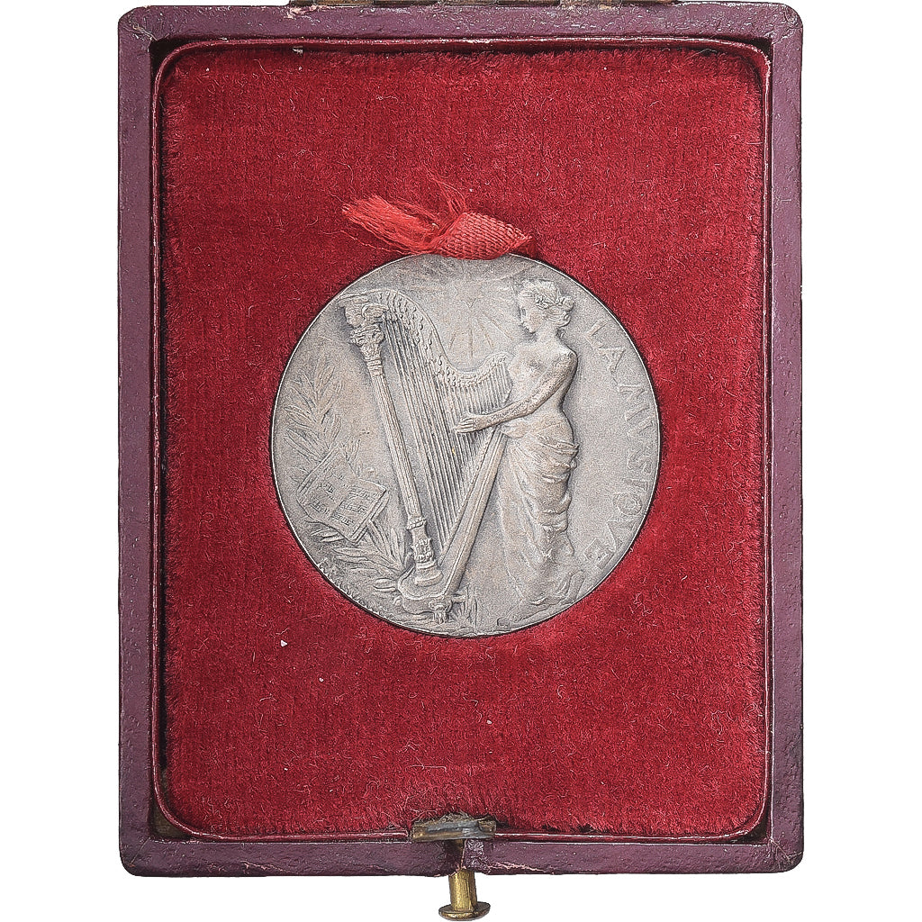 Francja, medal, La Musique, 1926, Srebro, Rasumny, MS(63)