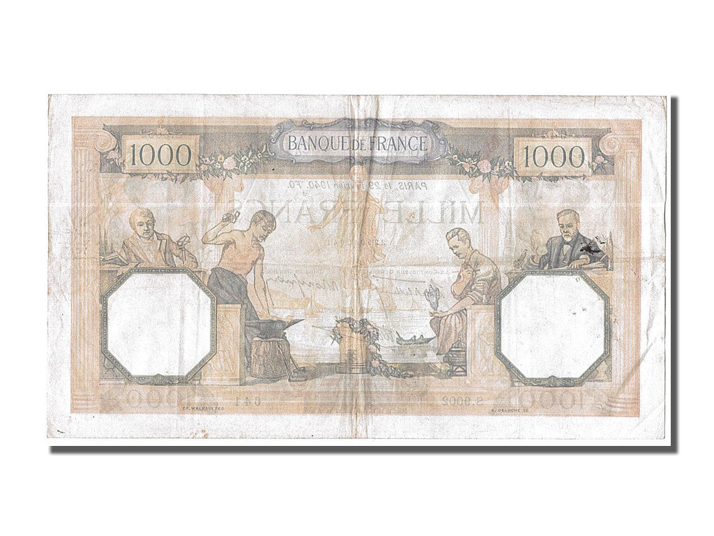 Banknot, Francja, 500 Francs, Cérès et Mercure, 1940, 1940-02-29, AU(50-53)