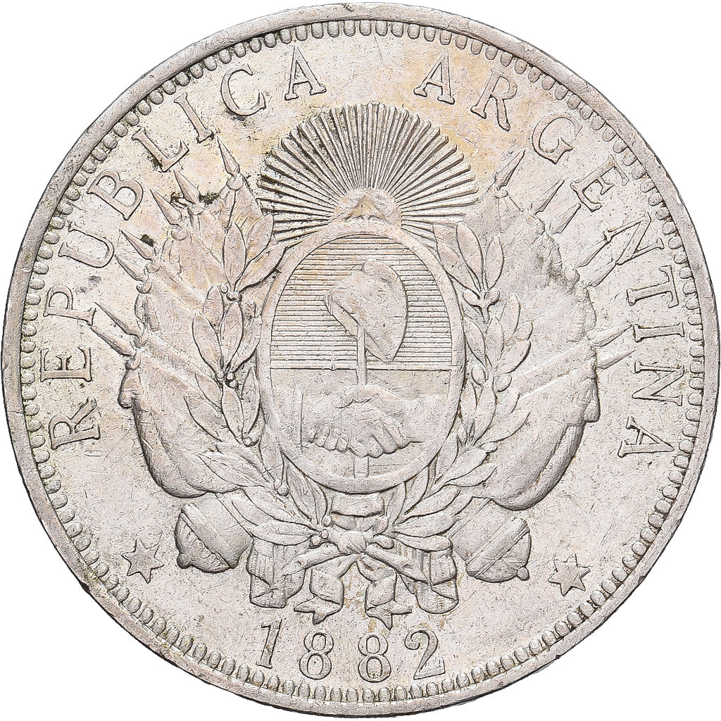 Argentina, 1 Peso, 1882, Argento, BB+