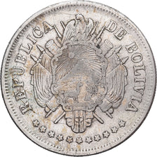 Bolivia, Peso Boliviano, 1870, Silver, EF(40-45)