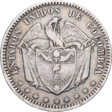 Colombie, 1 Peso, 1867, Argent, TB+