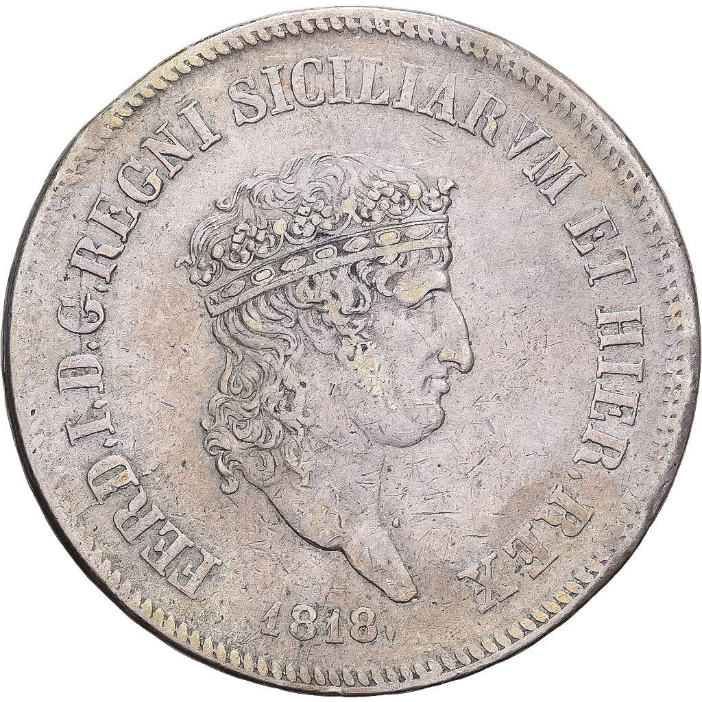 Kingdom of the Two Sicilies, Ferdinand I, 120 Grana, 1818, Naples, Small head
