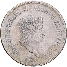 Royaume des Deux-Siciles, Ferdinand Ier, 120 Grana, 1818, Naples, Petite tête