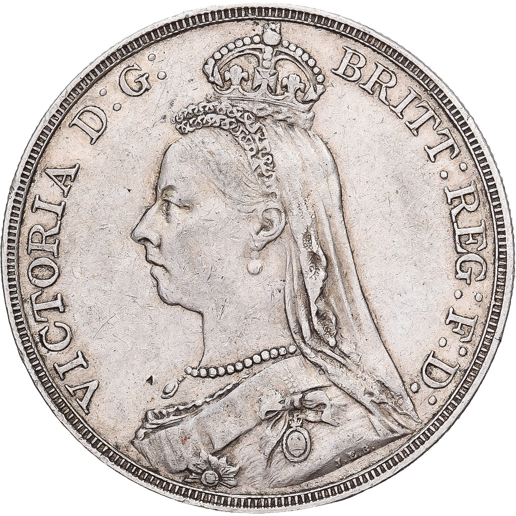 Grande-Bretagne, Victoria, Crown, 1889, Londres, Argent, TTB+