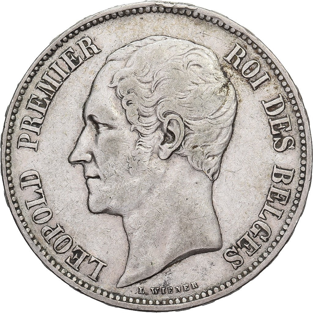 Belgium, Leopold I, 5 Francs, Marriage of The Duke, 1853, Brussels, Silver