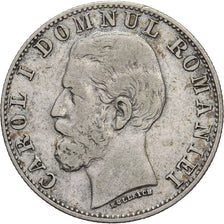 Rumunia, Carol I, 50 Bani, 1881, Srebro, EF(40-45)