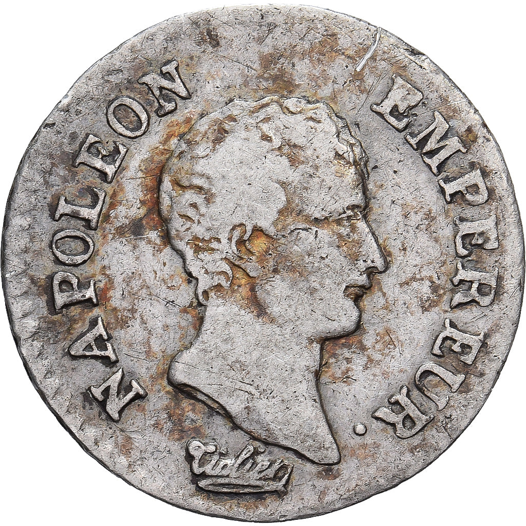 France, Napoléon Ier, Quart, 1807, Bordeaux, Argent, TB, Gadoury:347
