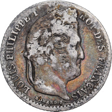 France, Louis Philippe I, 1/4 Franc, 1844, Paris, Silver, VF(20-25)