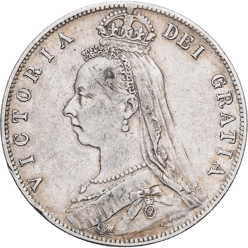 Großbritannien, Victoria, 1/2 Crown, 1890, London, Silber, SS
