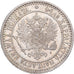 Finlandia, Alexander II, 1 Markka, 1866, Plata, EBC