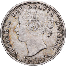 Canada, Victoria, 20 Cents, 1858, Silver, AU(50-53)