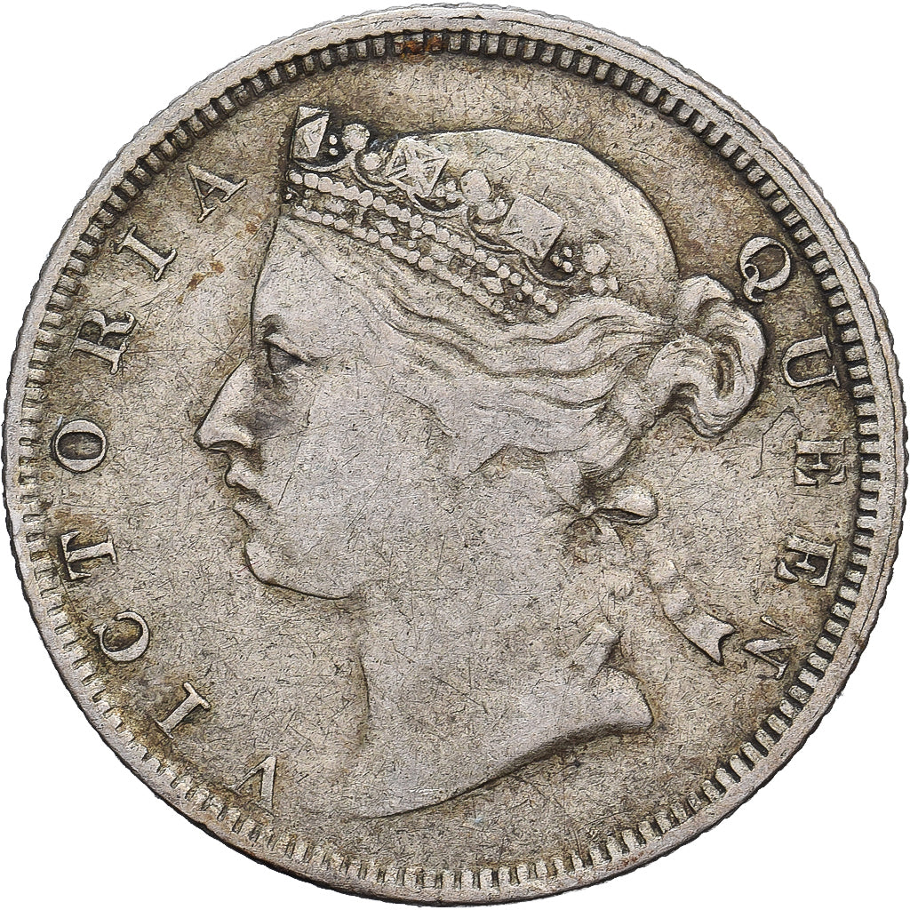 Hong Kong, Victoria, 20 Cents, 1868, Silver, EF(40-45)