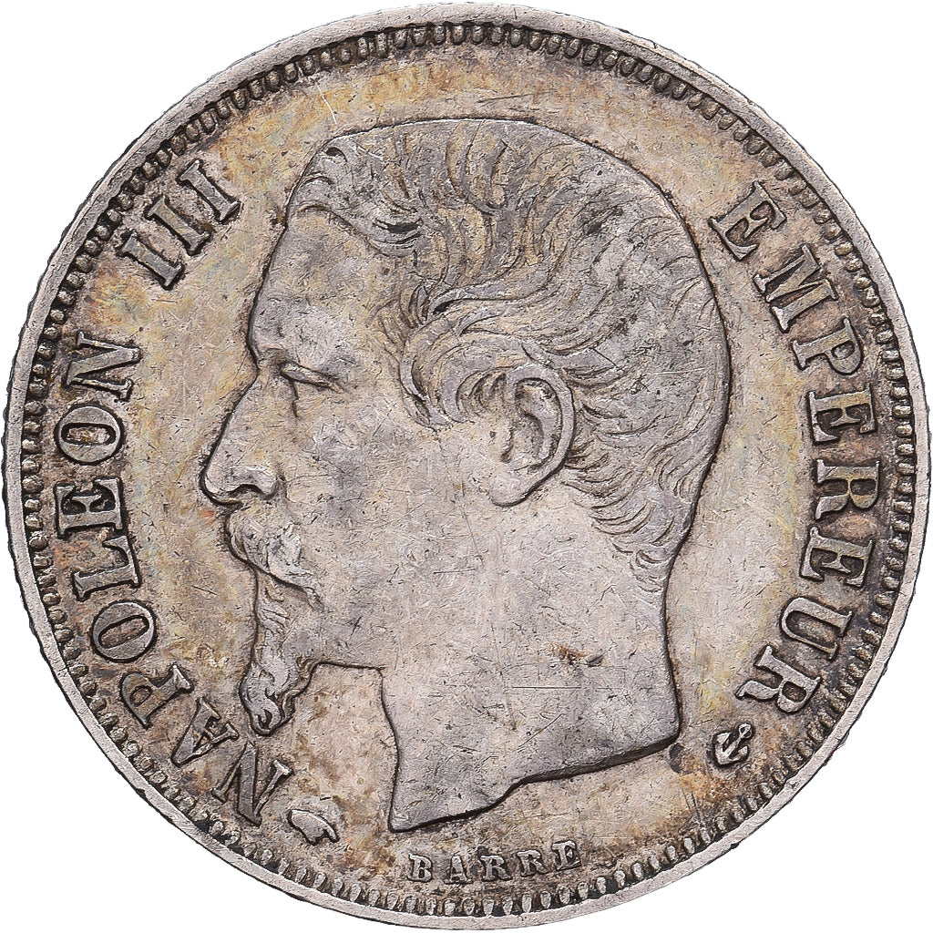 France, Napoléon III, 1 Franc, 1858, Paris, Argent, TTB