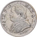Papal States, Pius IX, 5 Soldi, 1867, Rome, Silver, EF(40-45)