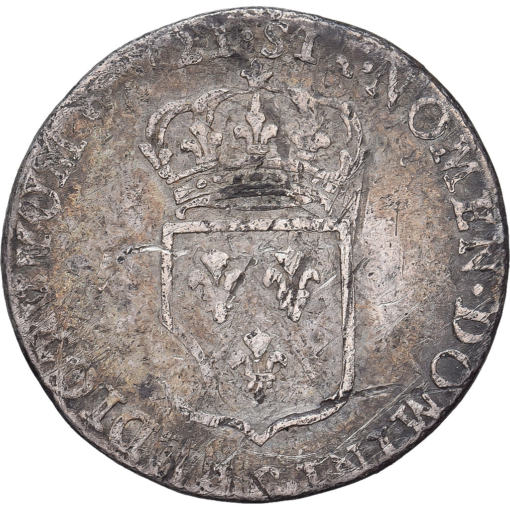 France, Louis XV, 1/12 Ecu de France, 1721, Caen, Argent, B+