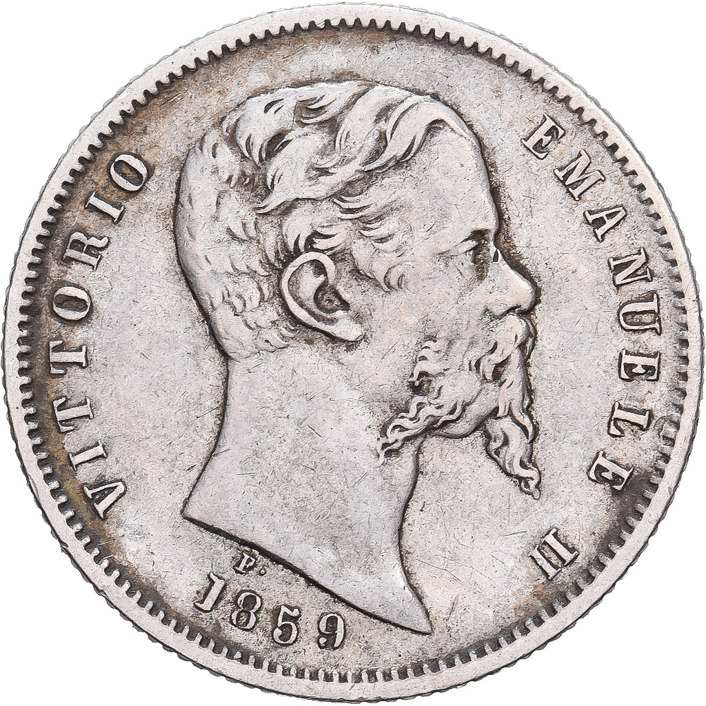 Kingdom of Sardinia, Regie Province dell'Emilia, Vittorio Emanuele II, 1 Lira