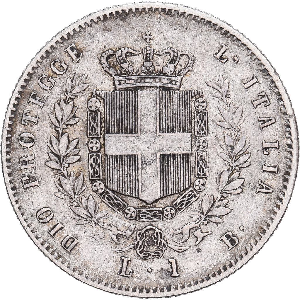 Kingdom of Sardinia, Regie Province dell'Emilia, Vittorio Emanuele II, 1 Lira