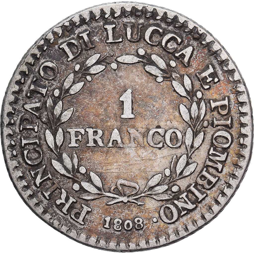 Principality of Lucca and Piombino, Felix & Elisa, 1 Franco, 1808, Firenze