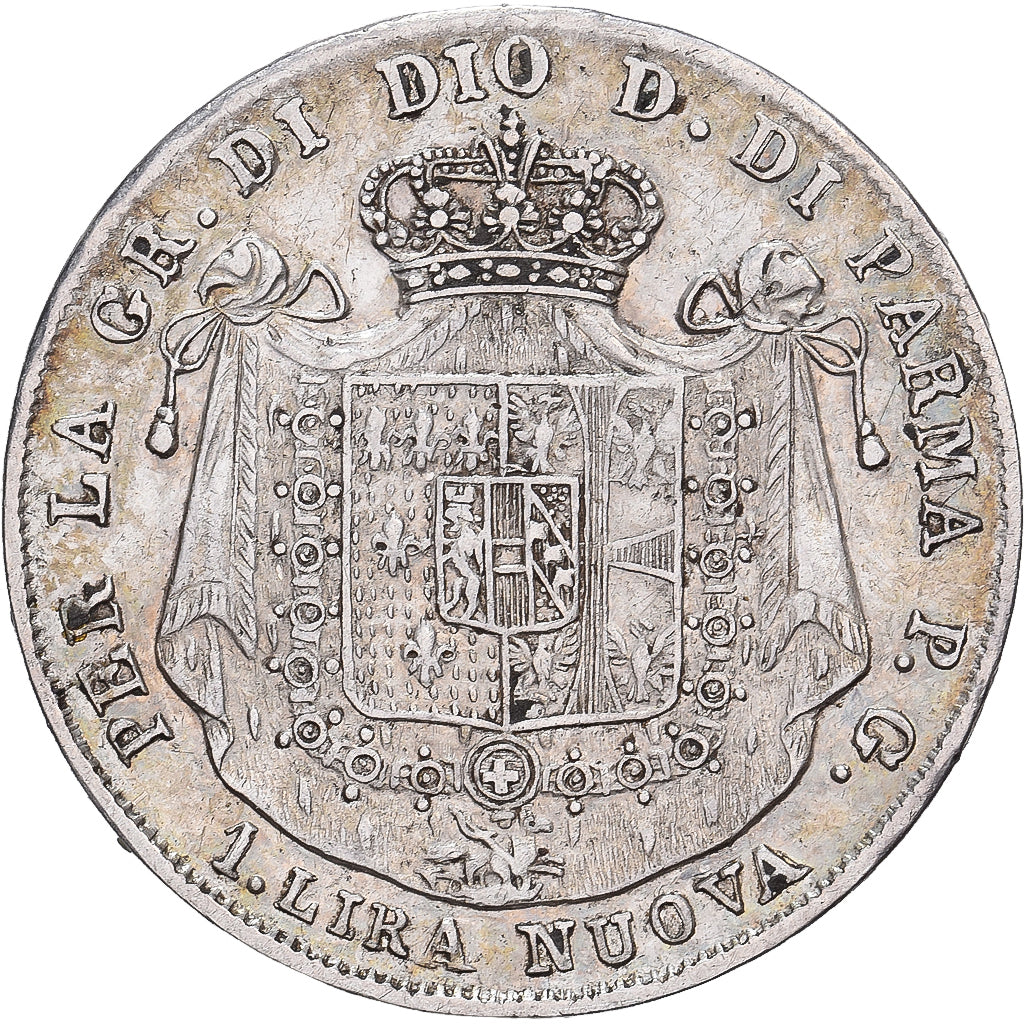 Duchy of Parma and Piacenza, Maria Luigia, 1 Lira, 1815, Parma, Argento, BB