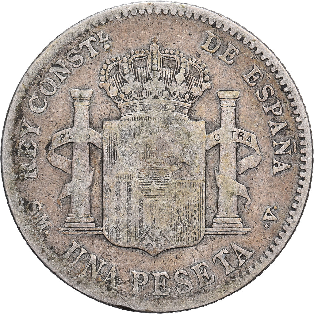 Spanien, Alfonso XIII, 1 Peseta, 1900, Madrid, Silber, S