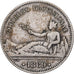Espagne, Gouvernement Provisoire, 1 Peseta, 1869, Madrid, Argent, TTB