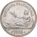 Spagna, Provisional Government, 1 Peseta, 1869, Madrid, Argento, SPL