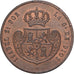 Spagna, Isabel II, 1/2 Réal, 1850, Segovia, Rame, SPL
