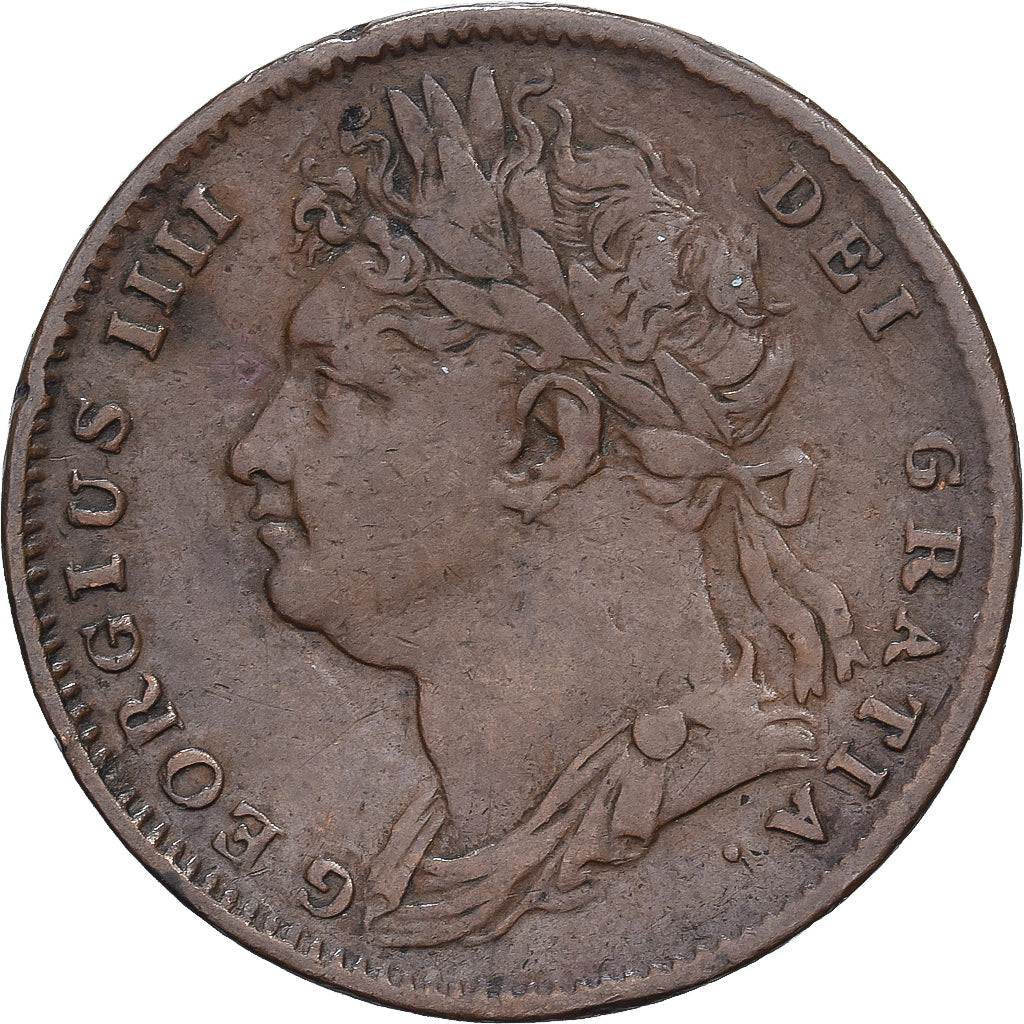 Gran Bretagna, George IV, 1 Farthing, 1823, London, Rame, MB+