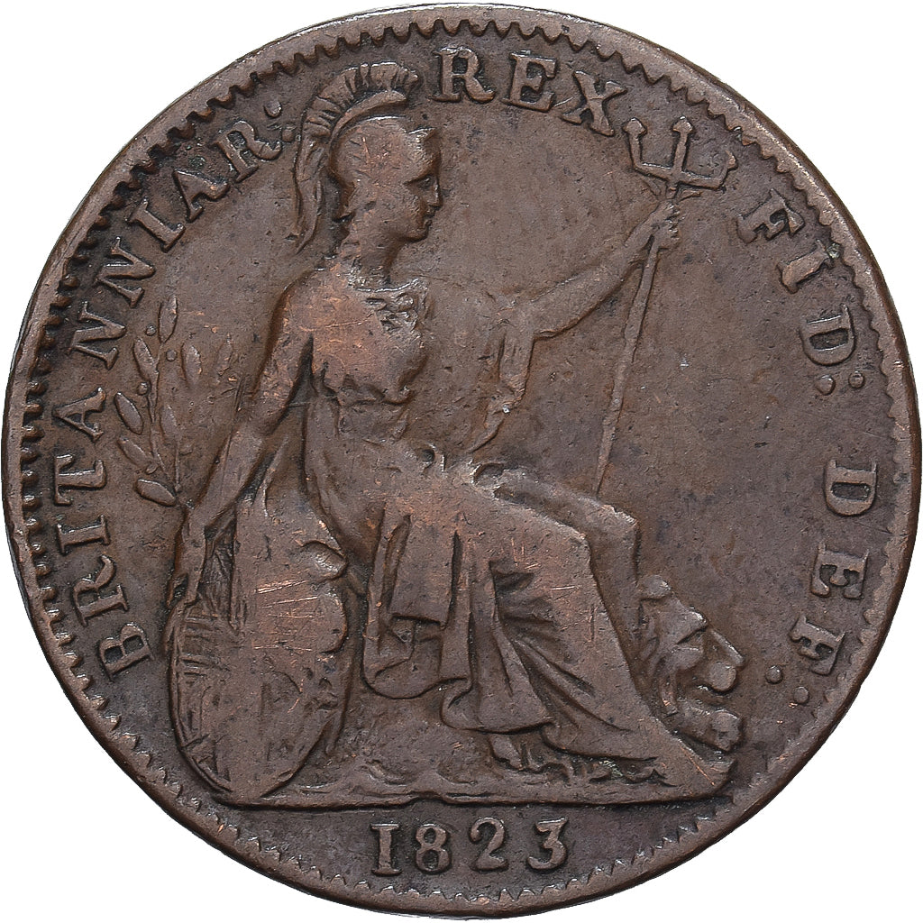 Gran Bretagna, George IV, 1 Farthing, 1823, London, Rame, MB+