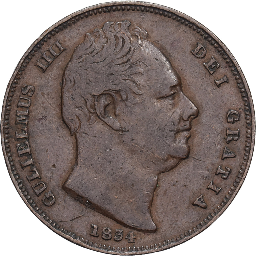 Gran Bretaña, William IV, 1 Farthing, 1834, London, Cobre, MBC