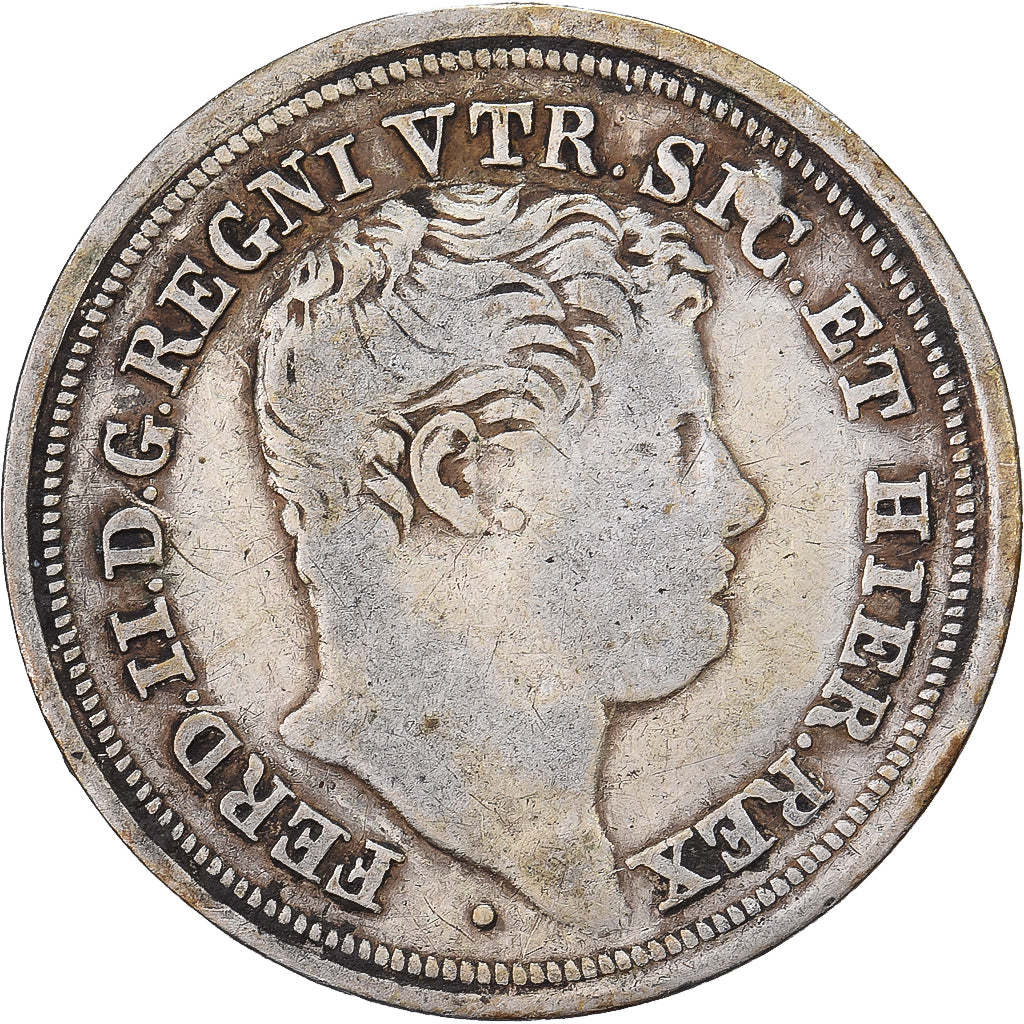 Kingdom of the Two Sicilies, Ferdinando II, 5 Grana, 1836, Naples, Srebro
