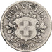 Switzerland, 10 Rappen, 1850, Strasbourg, Billon, VF(30-35)