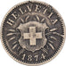 Svizzera, 5 Rappen, 1874, Bern, Biglione, BB