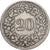 Svizzera, 20 Rappen, 1850, Strasbourg, Biglione, BB