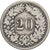 Svizzera, 20 Rappen, 1850, Strasbourg, Biglione, B+