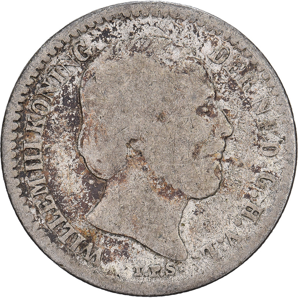 Países Bajos, Willem III, 5 Cents, 1887, Utrecht, Plata, BC+