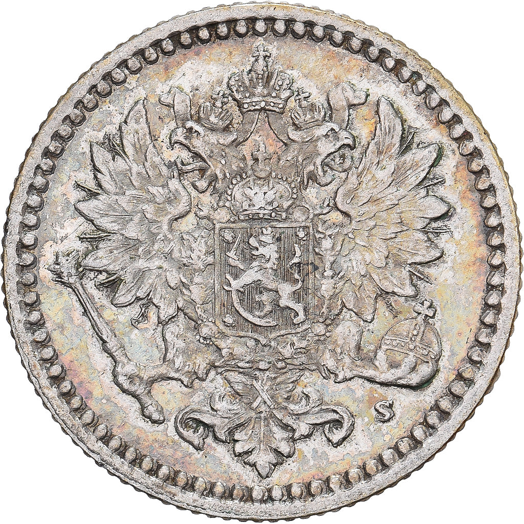 Finland, Alexander II, 50 Penniä, 1866, Silver, AU(50-53)