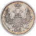 Russia, Nicholas I, 10 Kopeks, 1853, Saint Petersburg, Argento, BB+