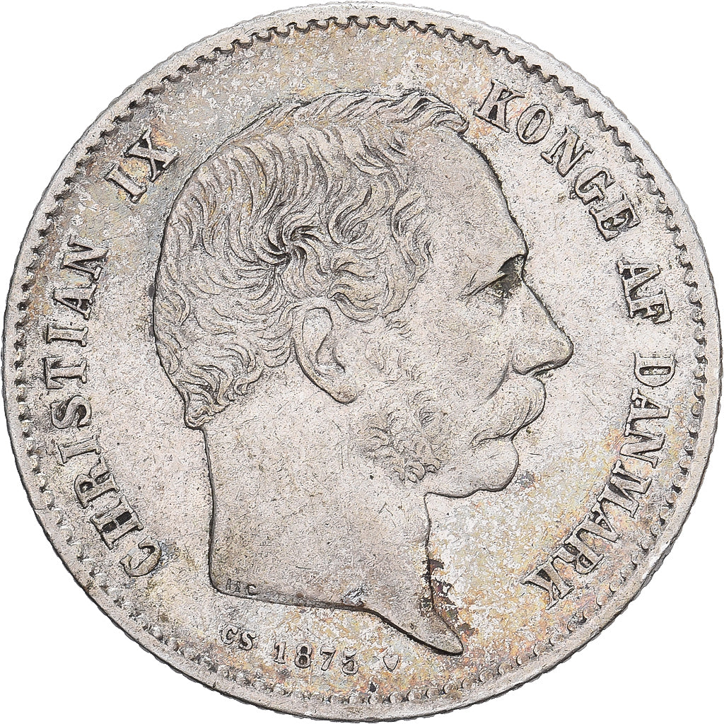 Danemark, Christian IX, Krone, 1875, Copenhagen, Argent, TTB+