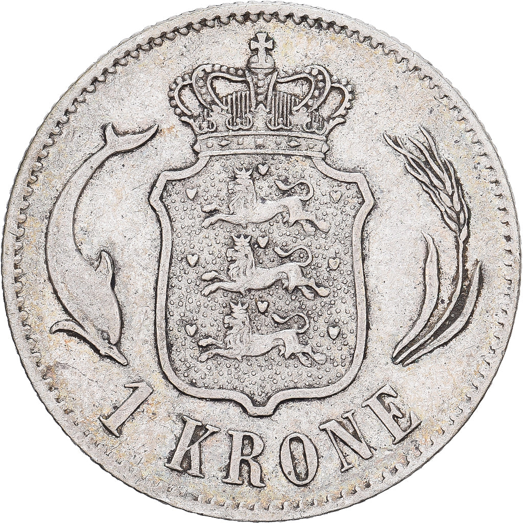 Danemark, Christian IX, Krone, 1875, Copenhagen, Argent, TTB+