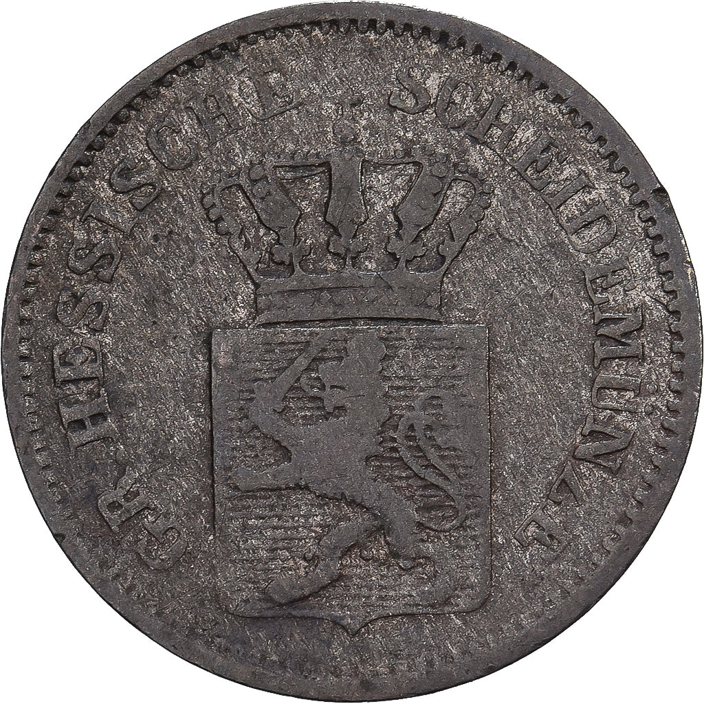 Grand Duchy of Hessen, Ludwig III, 1 Kreuzer, 1861, Darmstadt, Biglione, MB+