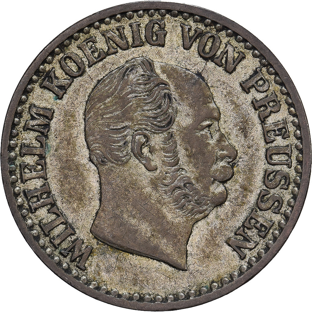 Kingdom of Prussia, Wilhelm I, 1 Silber Groschen, 1864, Berlin, Argento, BB+