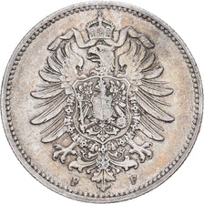 German Empire, Wilhelm I, 1 Mark, 1874, Stuttgart, Silver, AU(50-53)