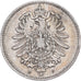 German Empire, Wilhelm I, 1 Mark, 1874, Stuttgart, Silver, AU(50-53)