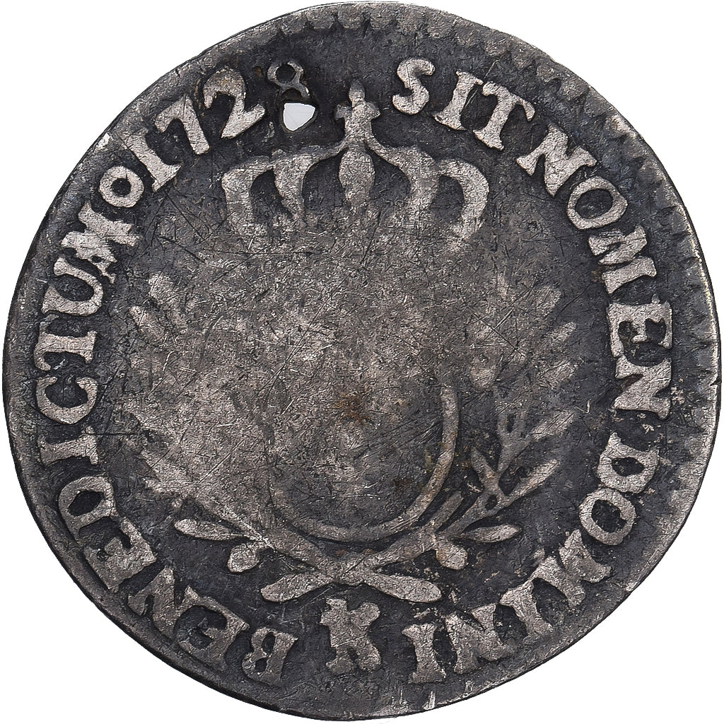 Francja, Louis XV, 1/20 Ecu aux branches d'olivier, 1728, Bordeaux, Srebro