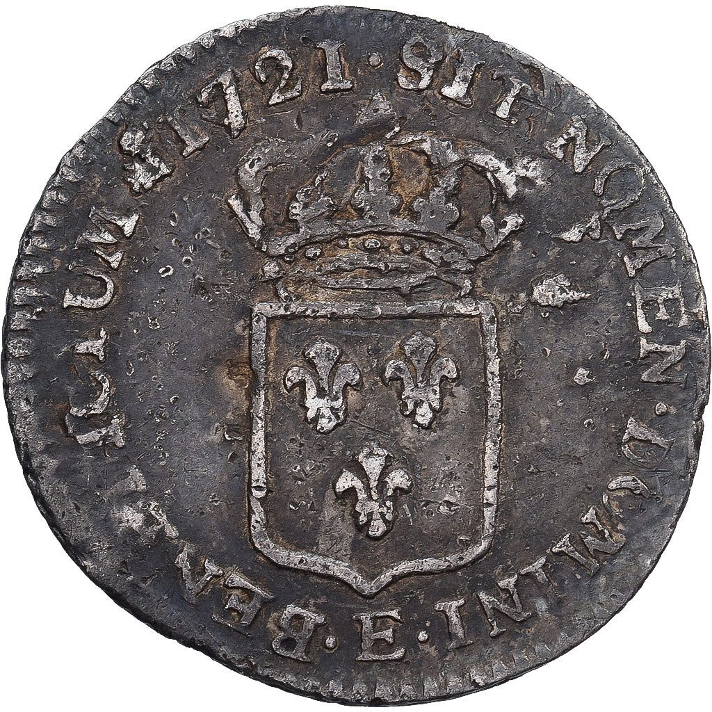 Frankreich, Louis XV, 1/12 Ecu de France, 1721, Tours, reformed, Silber, S+