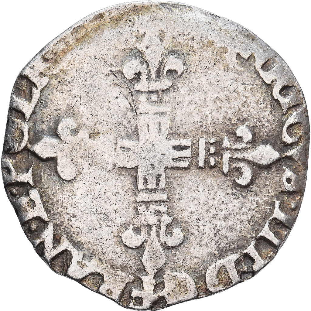 France, Henri III, 1/8 Ecu, Uncertain date, Uncertain mint, Clipped, Silver