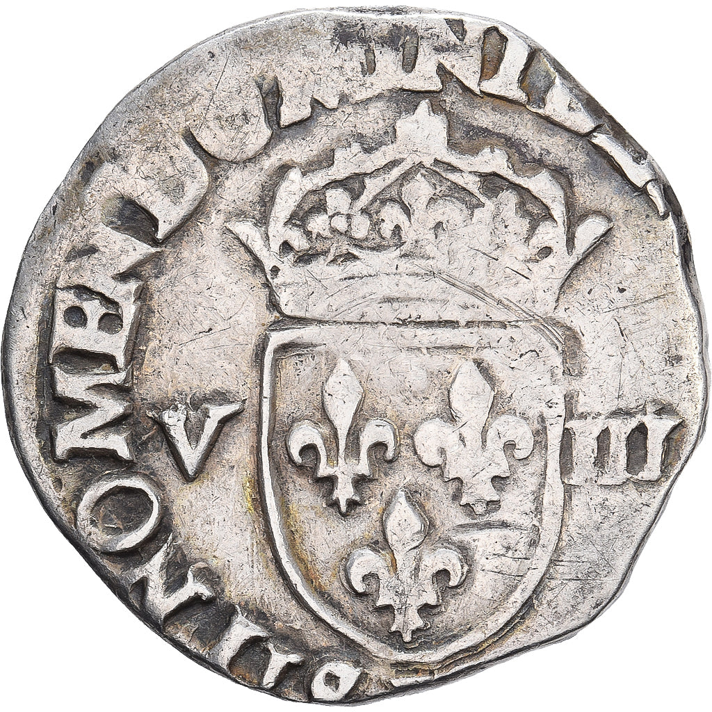 France, Henri III, 1/8 Ecu, Uncertain date, Uncertain mint, Clipped, Silver