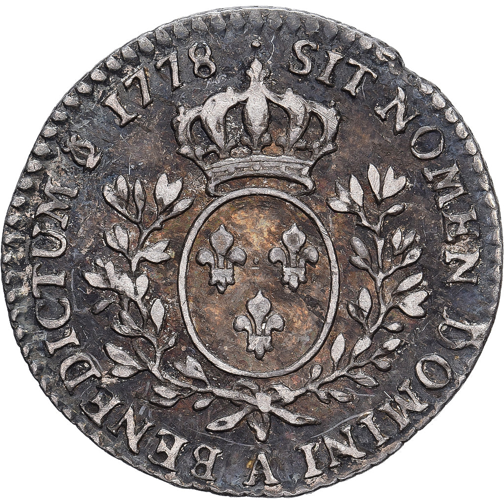 Francia, Louis XVI, 1/10 Ecu, 1778, Paris, Plata, MBC