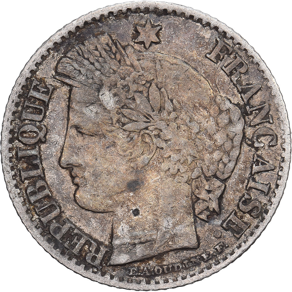 Francja, 20 Centimes, Cérès, 1851, Paris, Srebro, VF(30-35)